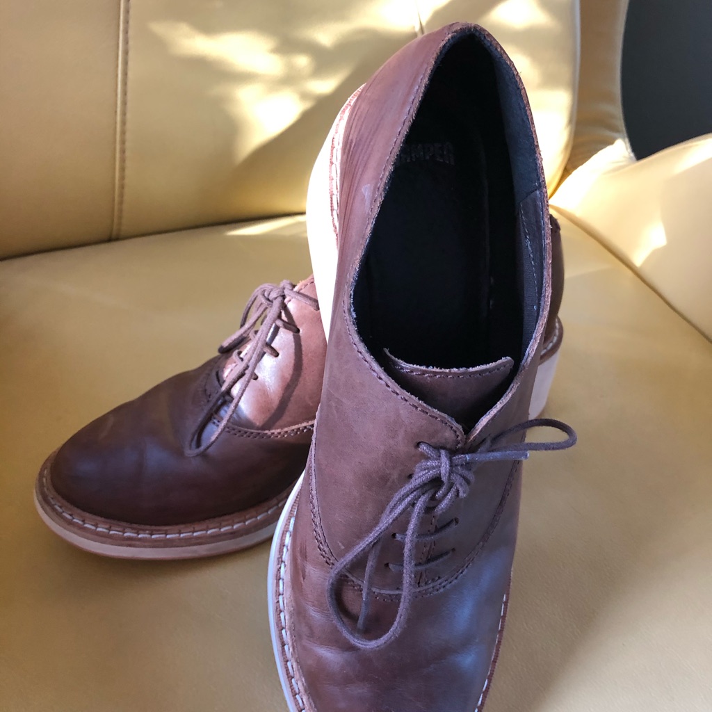 Camper Brand Oxford Brown Wedges Size 41